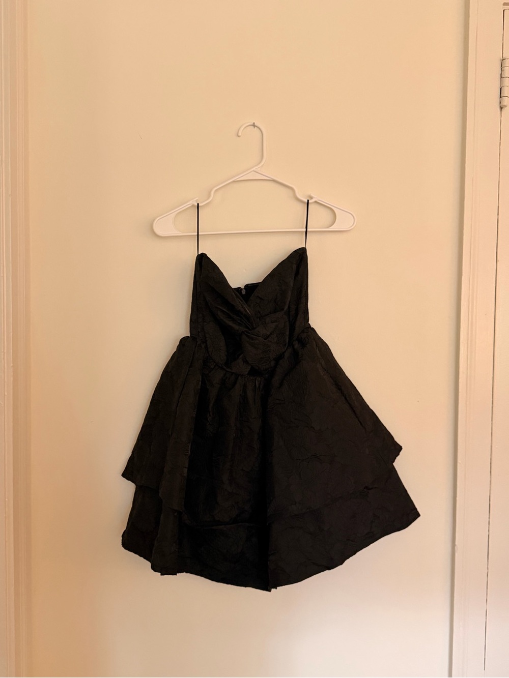Altar'd State Black Strapless Tiered Party Dress for Girls